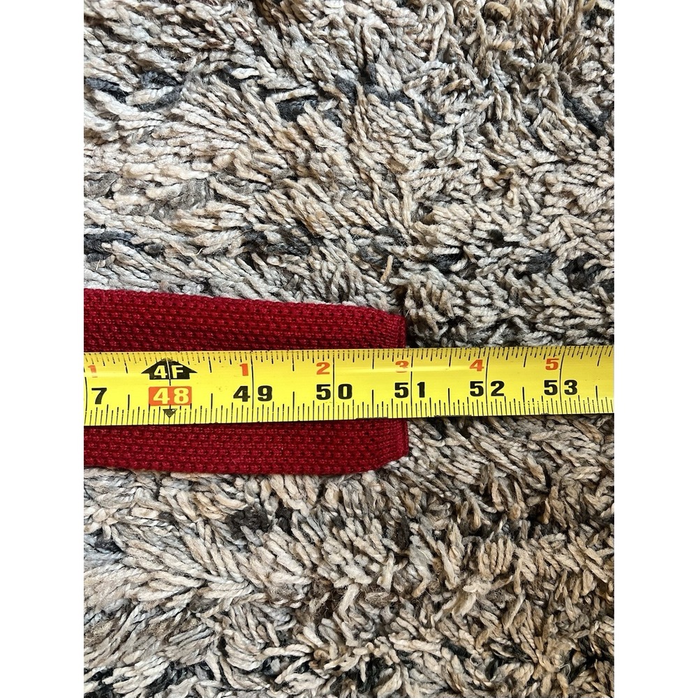 Dimitri Roma New York Red Knitted Tie 100% Cotton Skinny Short Men's USA - Picture 6 of 6